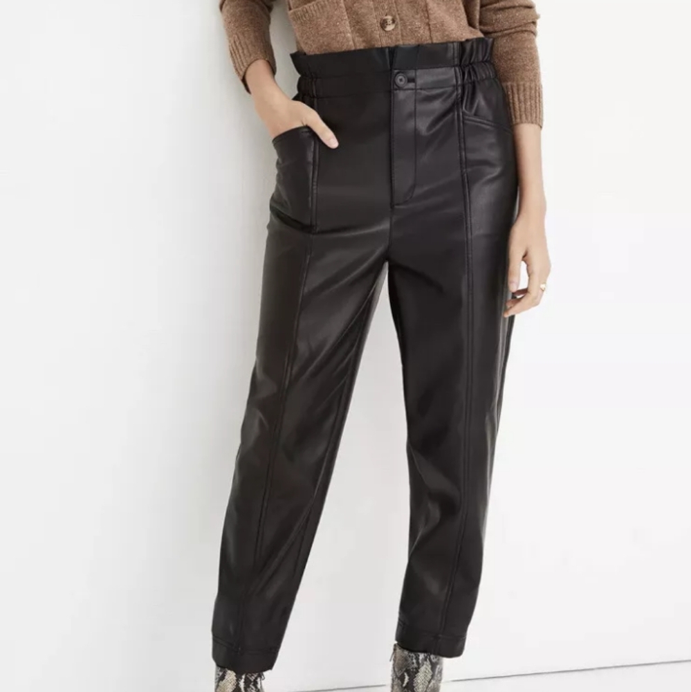 Madewell vegan leather paper bag pants - Picture 7 of 7